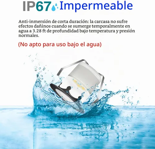 Vista 5 de Luces de cubierta con fotocélula y carcasa protectora Φ1.18 Blanco cálido