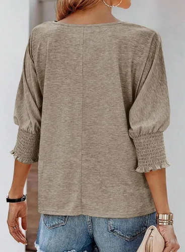 Vista 4 de Dokotoo Tops para mujer 2023 camisetas para mujer para mujer, camisas ajustadas básicas