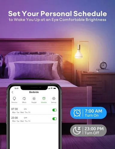 Vista 7 de VOCOlinc Paquete de 1 bombillas inteligentes, RGBW que cambia de color, funciona con Alexa, Apple Homekit y Google Home, luces LED Smart WiFi BR30