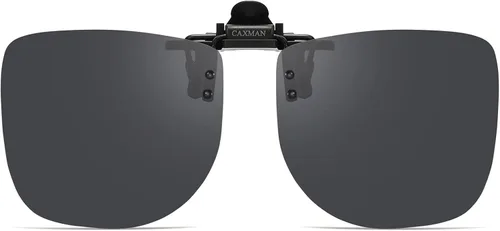 Vista 24 de Gafas de sol polarizadas con clip de metal abatibles y sin montura para gafas graduadas Negro