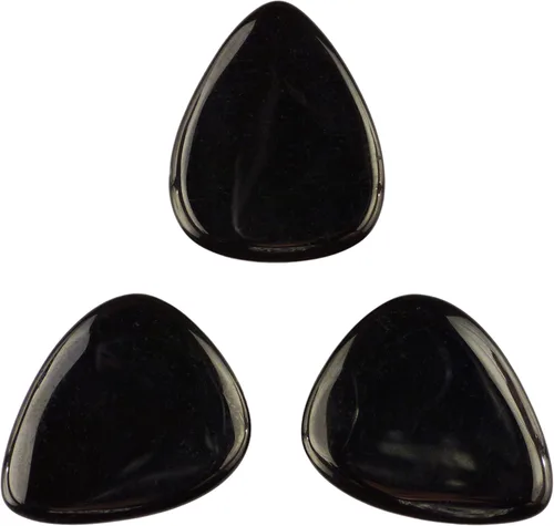 Vista 89 de Púa de Guitarra o Bajo de Piedra Amatista - Calibre Ultra Pesado de 3.0 mm - Forma 351 - Púa Exótica Artesanal de Gema Especial - 1 Paquete