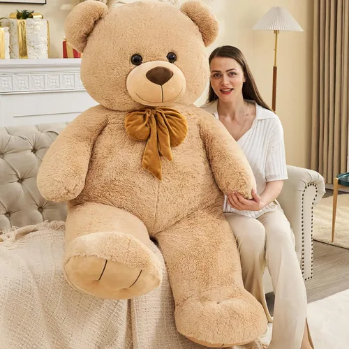Vista 8 de Tezituo Oso de Peluche Gigante de 47 Pulgadas, Suave Animal de Peluche Grande Tamaño Real de 4 Pies, Juguete de Oso de Peluche, Regalo de San Azul