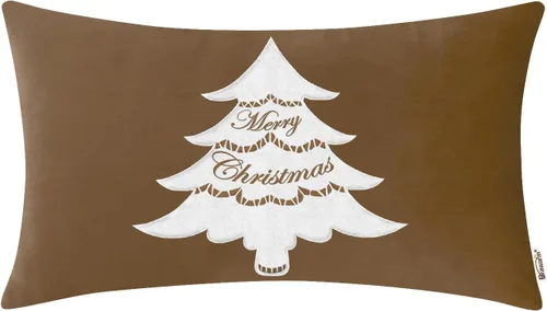 Vista 27 de BRAWARM Christmas Reindeer Pillow Cover 18x18 Black Velvet Embroidered Reno negro
