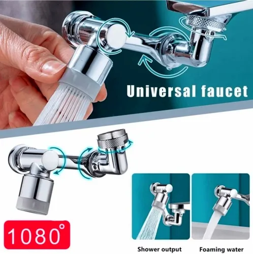 Vista 7 de Grifo de brazo robótico giratorio de 1080° – Modelo universal: grifo de filtro de salpicaduras, adaptador de boquilla de agua de brazo robótico