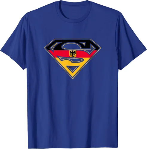 Vista 16 de Superman Camiseta German Shield, Azul / Patchwork, S Rojo