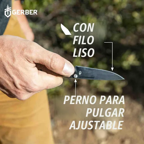 Vista 5 de Gerber Gear Zilch - Cuchillo plegable de hoja de borde liso de 3.1 pulgadas, equipo y equipo EDC, color marrón coyote
