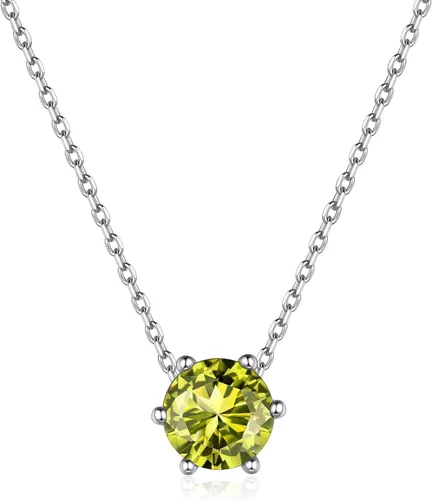 Vista 30 de ChicSilver Birthstone Necklace for Women 925 Sterling Silver Stone Necklace 925 Sterling Silver, Hypoallergenic for Sensitive Skin, 12-Months Zafiro