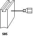Vista 4 de Escobillas de carbón para Metabo WPS 7-115 QUICK Powertools - Con parada automática, cable y conector - Reemplaza 316034930, 31603551 y 316035510