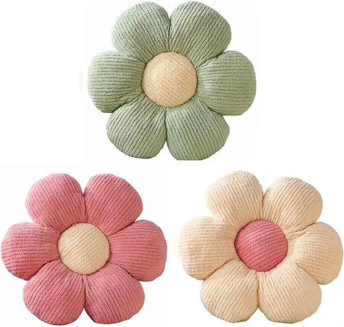 Vista 25 de Almohada de flores, almohadas azules, lindas margaritas, cojín decorativo para el hogar, para cama, sofá, sofá