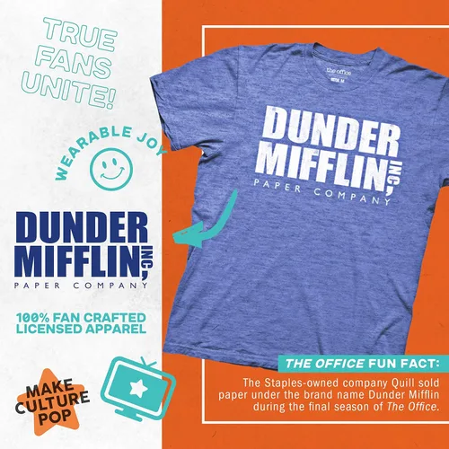 Vista 3 de Camisa Ripple Junction de The Office, Dunder Mifflin, para adulto