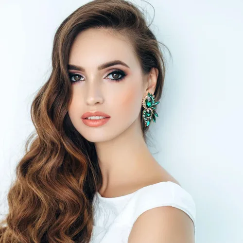 Vista 4 de Aretes colgantes vintage con diamantes de imitación para mujer