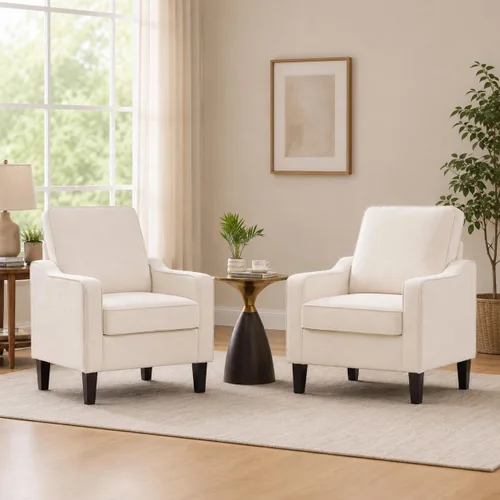 Vista 7 de Weture Silla decorativa Mid-Century, sillón verde, sillas de sala de estar