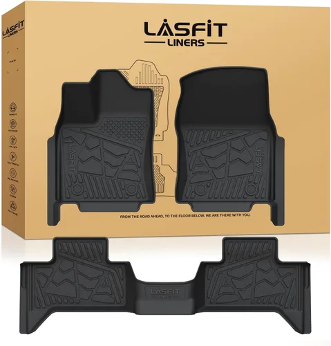 Vista 35 de LASFIT Alfombrillas de suelo para Toyota Tacoma 2024-2026 de doble cabina a gas (solo compatible con manual Tran), forros de suelo de TPE para todo