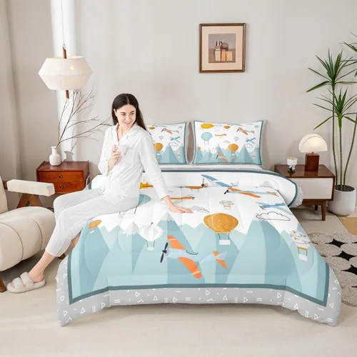 Vista 12 de Castle Fairy - Juego de funda de edredón con bandera estadounidense tamaño King, ropa de cama para niñas y adolescentes, funda de edredón con Multi