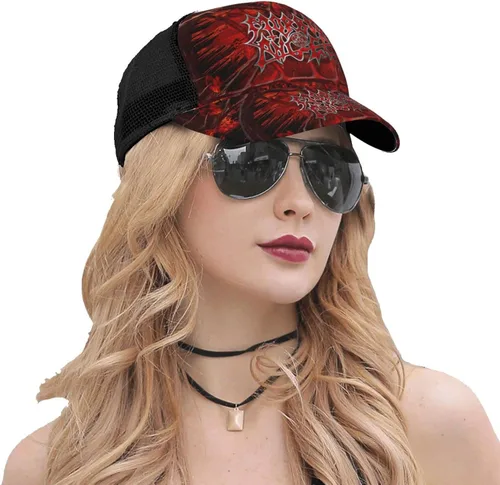 Vista 3 de Morbid Metal Band Angel Adjustable Baseball Cap Breathable Men's Mesh Fishing Hat Snapback Trucker Hat Comfort Suitable for Outdoors Such as Beach