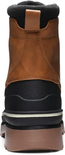 Vista 6 de Bruno Marc Botas de nieve impermeables aisladas para hombre, con forro de piel cálida, botas de invierno para exteriores
