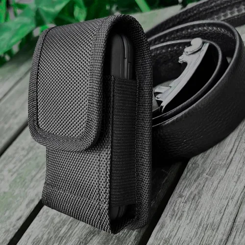 Vista 6 de Funda para teléfono con clip y bucle para cinturón, funda duradera de tela Oxford para TCL Flip 4 5G/3/Go Pro Classic, Alcatel Go, Nokia 2660/2780