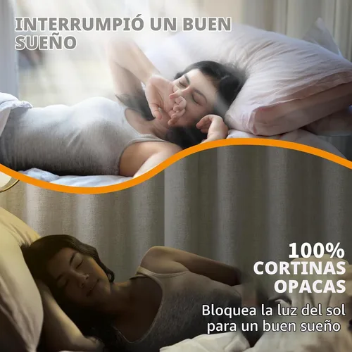Vista 2 de YoungsTex - Cortinas opacas de lino camello, cortinas de oscurecimiento texturizadas, con ojales, aislamiento térmico, para sala de estar, bloqueo