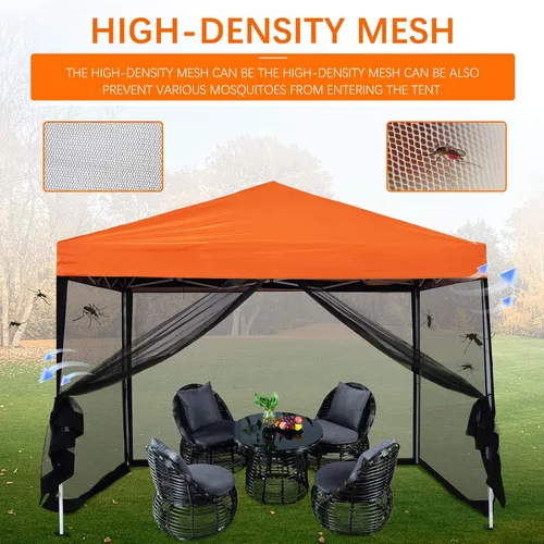 Vista 3 de Mosquitera para exteriores, pantalla para tienda de campaña con cremallera para camping, patio, cenador y tienda de campaña de 10 x 10 pulgadas