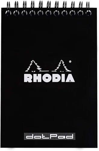 Vista 19 de Rhodia Bloc de notas encuadernado con alambre, A4, punto - negro (185039C)