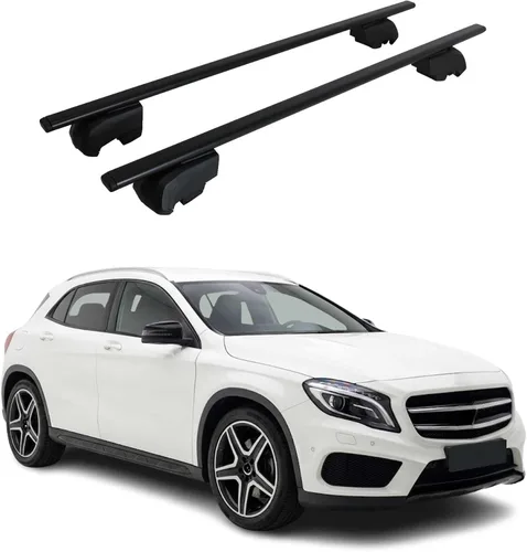 Vista 18 de OMAC Portaequipajes con cerradura para Mercedes GLA Class X156 2015-2019 Alu Gris