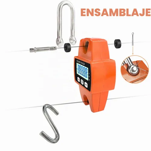 Vista 4 de Sutekus Báscula colgante digital de 660 libras, báscula portátil de grúa impermeable, báscula de pescado de 661.4 lbs, báscula de mano