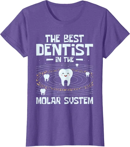 Vista 19 de El mejor dentista - Molar Teeth Dental Odontología DDS Camiseta Negro