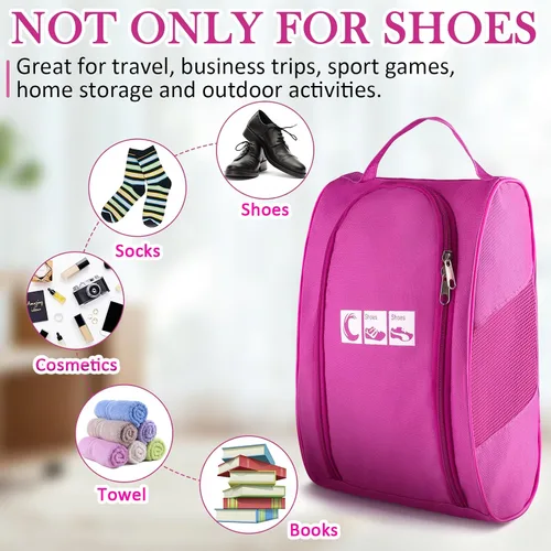 Vista 2 de Ailaka Bolso portátil del zapato del viaje de Oxford, organizador impermeable del almacenamiento del embalaje del zapato con cierre de cremallera