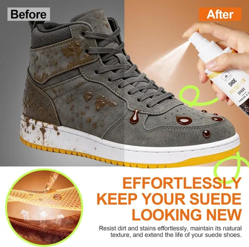 Vista 4 de Suede Protector Spray for Shoes: Waterproof and Stain Repellent, Long-Lasting Protection for Boot, Jacket, Bag, Hat