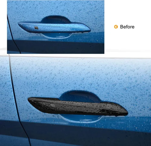 Vista 4 de 4 piezas compatibles con Hyundai Elantra 2025 2024 2023 2022 2021 Accesorios deportivos para manija de puerta exterior de automóvil - Negro brillante