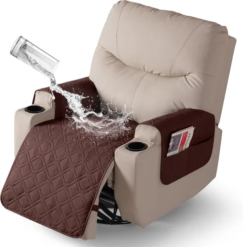 Vista 38 de VANSOFY - Fundas de asiento 100% impermeables para sillas reclinables, color azul, 22 pulgadas Azuree