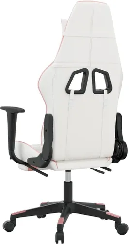Vista 5 de Silla de juegos con reposapiés, silla de oficina, silla de computadora, silla de respaldo alto, silla ajustable, silla de Internet Café