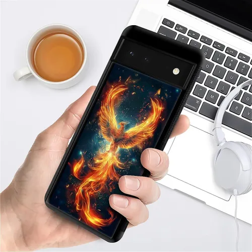 Vista 1485 de Compatible con Google Pixel 4A 5G Mobile Case Creative Acrylic Panel trasero Silicona Protección Grip especialmente diseñado para Google Pixel 4A 5G