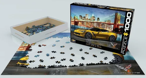 Vista 3 de EuroGraphics 2015 Chevrolet Corvette Z06: Out for a Spin Rompecabezas (1000 piezas)