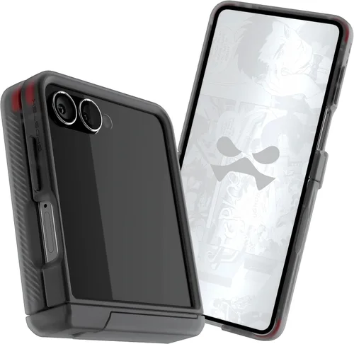 Vista 24 de Ghostek COVERT - Funda rosa para Galaxy Z Flip 4 para mujeres y niñas, protección completa de bisagra y parte trasera transparente, duradera