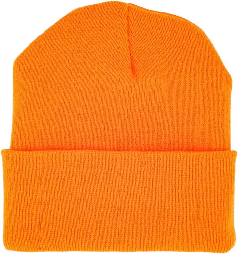 Vista 28 de KBETHOS Made in USA - Gorro de punto acrílico doblado con puños para hombre y mujer, color liso, unisex, frío 1. Gorro largo sólido negro