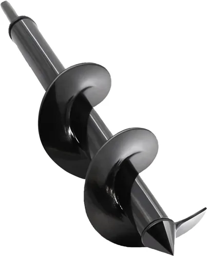 Vista 9 de Broca de taladro para plantar – Broca en espiral de 3 x 12 pulgadas – Herramienta de maceta de bulbos y excavadora de agujeros para poste – Taladro