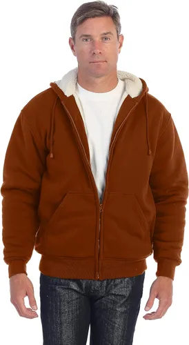 Vista 12 de Gioberti Chaqueta con capucha de forro polar suave y pesado para hombre Negro