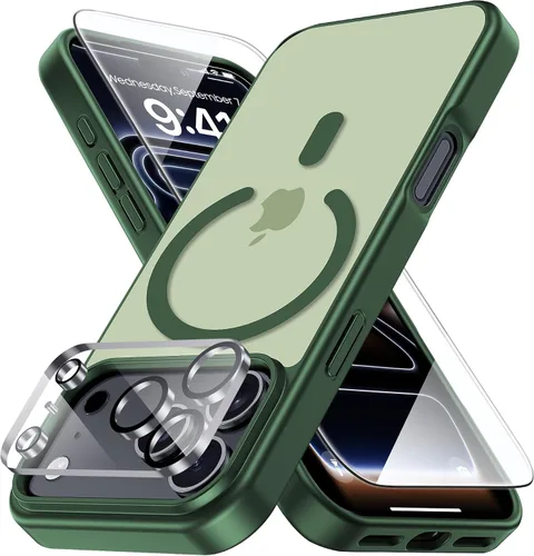 Vista 21 de Yriklso 3 en 1 Funda Magnética Fuerte para iPhone Air, 1X Protector de Pantalla + 1X Protector de Lente de Cámara, Cubierta Protectora a Prueba