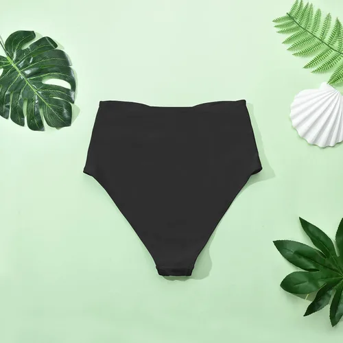 Vista 7 de SherryDC Parte inferior de bikini de cintura alta con corte en V para mujer