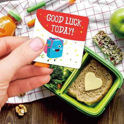 Vista 6 de Fantasyon Notas para la lonchera para niños, 60 unidades, lindas tarjetas de almuerzo inspiradoras, notas motivacionales para el almuerzo, regalos