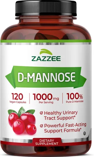 Vista 12 de Zazzee Gomitas D-manosa, 1000 mg por porción, 60 gomitas veganas, sabor a fresa, sin azúcar, potente y de acción rápida, apoyo natural para la salud