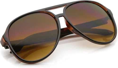 Vista 10 de zeroUV Gafas de sol estilo aviador con lente de bloqueo azul grande retro de 2.362 in