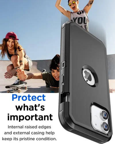 Vista 3 de AICase Funda para iPhone 11, resistente protección contra caídas, cuerpo completo, resistente, a prueba de golpes, militar, resistente, duradera
