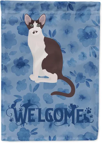 Vista 138 de Caroline's Treasures CK5005GF Bandera de bienvenida de gato abisinio para buzón, bandera decorativa para patio exterior, obras de arte de patio