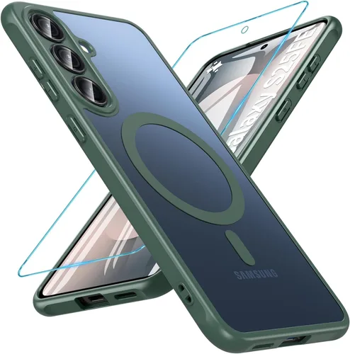 Vista 48 de OWKEY Funda magnética para Samsung Galaxy S23 de 6.1 pulgadas, para Magsafe con protector de pantalla, protección de grado militar, a prueba