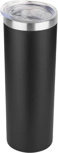 Vista 9 de HASLE OUTFITTERS Juego de vasos delgados de 20 onzas a granel, vasos delgados aislados de acero inoxidable con tapas, tazas de café reutilizables