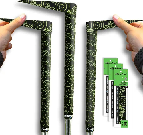 Vista 9 de ALIEN PROS Paquete de 6 cintas de envoltura con agarre de golf Blue Waves & Black Clouds Mix - ReGrip en 1 minuto