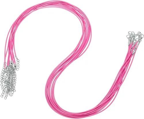 Vista 78 de MECCANIXITY 10 cordones de collar encerado de 18 pulgadas, cadena de collar a granel con cierre de 0.059 in de cuerda de cuero encerado para hacer