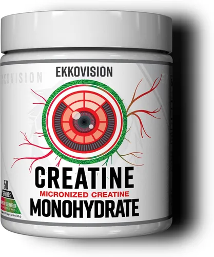Vista 18 de Ekkovision Polvo de Monohidrato de Creatina Micronizado, Cereza Negra, Suplemento Pre Entrenamiento y Post Entrenamiento para Hombres y Mujeres